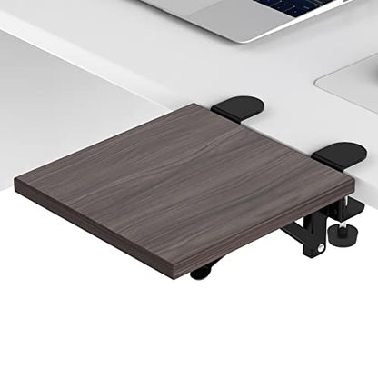 OUGIC Computer Armrest, Adjustable Computer Desk Armrest Stand, Ergonomic Rotating Armrest Bracket for Table, Desk, Chair, Desk, 24 cm x 23 cm - color: Walnut, size: 24cm*23cm