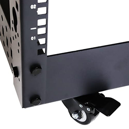 AEONS 22U 4-Post IT Open Frame Server Rack 19 Inch Depth-Adjustable (22" to 40") Network Equipment AV Gear w/Casters and Cable Management - style: 22U-4Post