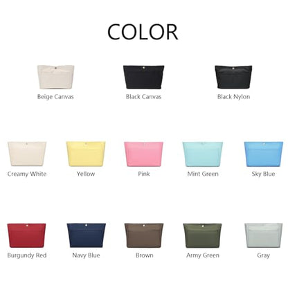YONEBN waterproof Storage Bag Lightweight Large Capacity nylon Bag Inner Bag Handbag Organizer - color: Nylon/Sky Blue