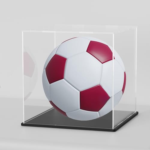 Display Case, Acrylic Box with Matte Black Base and Lid for Display, Super Clear Display Case for Figures (10x10x10 inch) - color: Matt Black, size: 10x10x10 inch