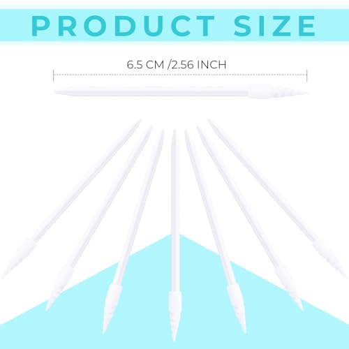 Chinco 200 Pcs Cleaning Swabs 2.56 Inch Sponge Tip Swabs Sticks for Printer Heads, Scanners, Camera Lenses, Chip Hard Disk Industries, Optical Lenses and Optical Equipment Makeup(White) - color: White