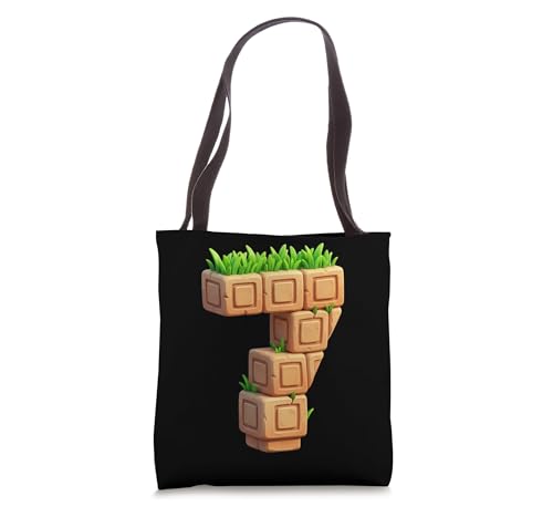 7th Birthday Boy Pixel Gamer Kids Video Game Tote Bag
