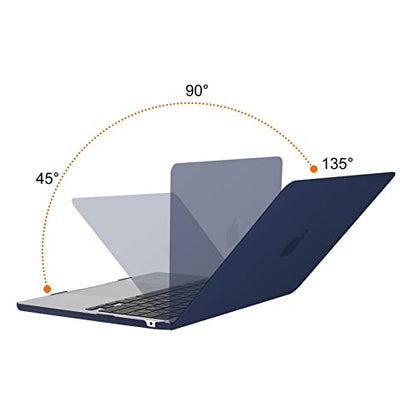 MOSISO Compatible with MacBook Air 13 inch Case M5 2026 M4 2025 M3 M2 2024-2022 A3449 A3240 A3113 A2681, Scratches-Resistant Protective Hard Shell for MacBook Air 13.6 inch Case, Navy Blue - color: Navy Blue