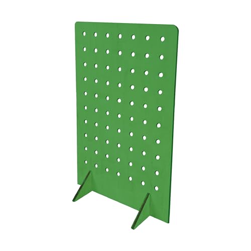 Torched Pegboard Display Stand for Jewelry, Craft Shows, Selling, Vendor Events, Tools, Peg Board Accessories Rack Organizer, Medium 8" L x 4.3" W x 12" H, Green - color: Green, size: Medium