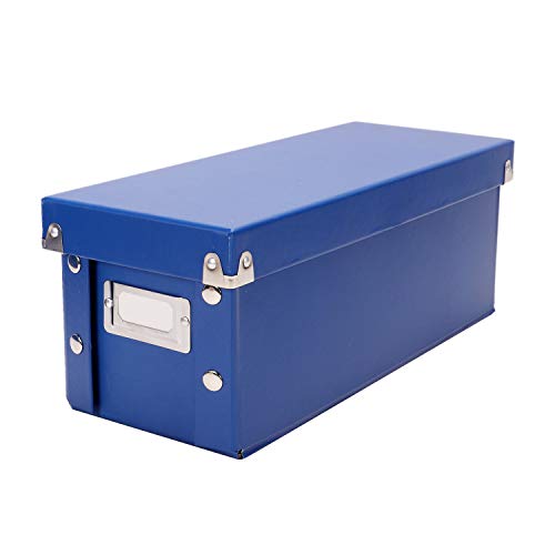 Snap-N-Store CD Storage Box - Pack of 1/2 - Durable Disc Holder with Lid to Store for Discs (2 Pack - Classic, Classic Blue) - color: Classic Blue, size: 2 Pack