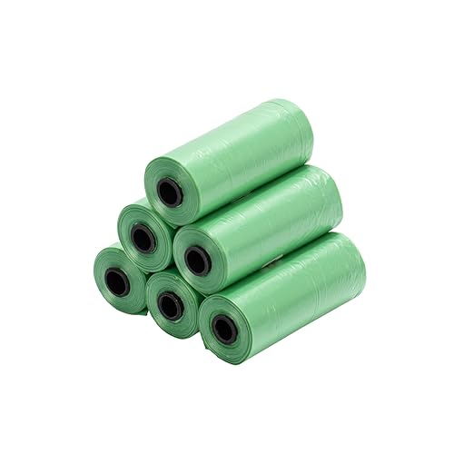 Ginsco 0.8 Gallons Disposable Trash Bags for Mini Car Trash Can, Portable Small Car Garbage Bags, Cars Accessories, Mini Trash Bags, Plastic Trash Bag for Cars/Home/Office (6 Rolls/90 Counts) Green - color: Green