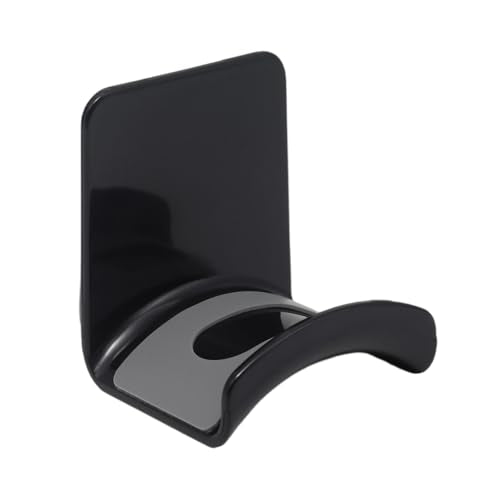 1Pcs Black ABS Plastic Headphone Stand Hanger, Table Wall Mount Headset Holder Hook, Adhesive Earphones Hangers for Desk Headphone Hanger, Most Headphones and Controller - color: Black, size: Wall Mount