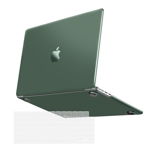 MOSISO Ultra-Thin & Seamlessly Closes Cover Compatible with MacBook Air 13 inch Case M5 M4 M3 M2 2026-2022 A3449 A3240 A3113 A2681, 2 in 1 Kit Anti-Fingerprints Shell for Mac Air 13.6, Emerald Green - color: Emerald Green
