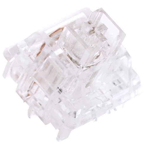OOCTPK Chilkey WS Quartz Linear Switch 5-Pin Hotswap Pre-Lubed, PC Housing for RGB, Mechanical Keyboard Switch for DIY Custom Builds, Keyboard Switches 5 Pins PCB Mount Lubed Switches Clear (35pcs) - color: WS Switches-Quartz Clear-15pcs