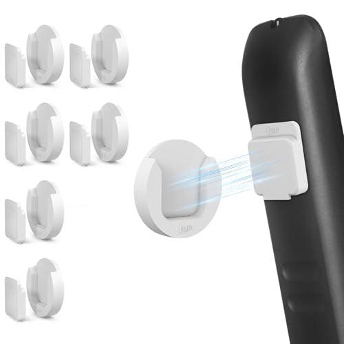 YYILIS Magnetic Remote Control Holder Wall Mount, Upgrade Remote Control Organizers Storage Self-Adhesive TV Remote Control Caddy for Back of TV (White 6) - color: 6 White
