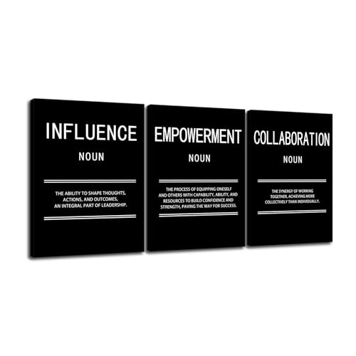 Collaboration Empowerment Influence Motivational Wall Art for Office Inspirational Leadership Print Canvas Poster Painting Modern Inspiring Artwork for Home Living Room Wall Decor[36''Wx 16''H] - color: Inspirational-12, size: 16.00" x 36.00"