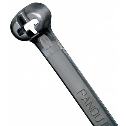 Panduit Cable Tie, 8 in L, 2 in Max Bundle Dia., Black, Nylon 6/6, 50 lb Strength, 100 PK BT2S-C0-1 Each - size: 8