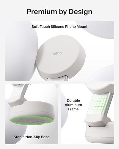 Belkin MagSafe Charger Compatible, 2-in-1 Wireless Charging Station, Qi2.2 25W Convertible Magnetic Charger for iPhone 17, Apple Watch Series 10, Google Pixel 10, and More (45W Adapter Included) - color: Sand, style: 2 in 1