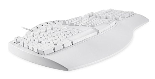 Perixx PERIBOARD-512W Periboard-512 Ergonomic Split Keyboard - Natural Ergonomic Design - White - Bulky Size 19.09"X9.29"X1.73", US English Layout - color: White