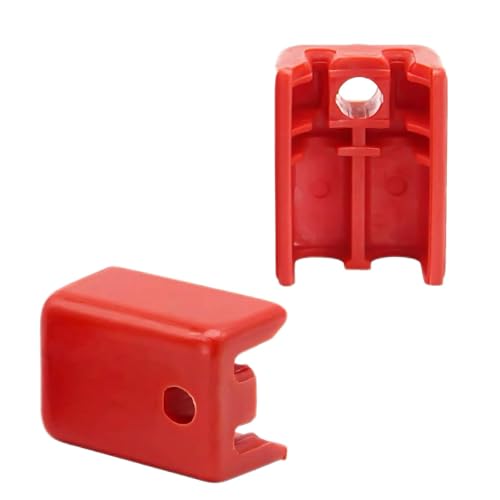 2 PCS 731-04216A Dual Cable Fitting Holder,Cable Clamp Part,Red - color: 2 PCS