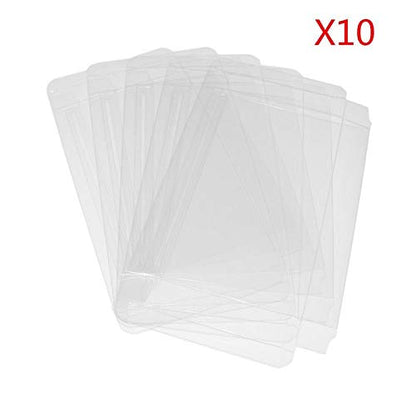CHILDMORY 10Pcs Clear Protective Box Case Display Sleeve Protector Compatible for PS3 PS4 Games Cartridge DVD Disc Box