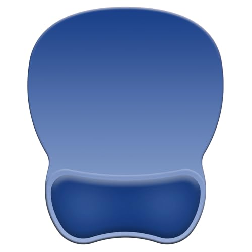 Ergonomic Mouse Pad with Wrist Rest, Comfortable Gel Concave Mouse Pad with Non-Slip Base, Pain Relief Mouse Pads with Smooth Wrist Support for Office & Home (Gradient Blue) - color: Gradient Blue