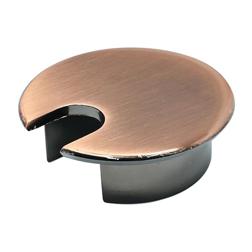 Desk Grommet 1-3/8" (35 mm), Desk Cord Hole Cover, Cable Grommet Metal Zinc Alloy Materilal, Desk Hole Grommet for Office and Home Table Cable, Detachable Cable Cord Organizer (Copper Red 1 Pcs) - size: 1-3/8" (35 mm), style: Copper Red