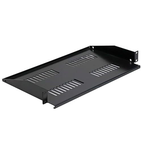 AEONS 1U Universal Server Shelf Rack Mount Vented Cantilever Center Mount Shelf 19" Server -10“ Depth Fixed Server Rack Cabinet Shelf-2 Pack - style: 1U-10" Vented