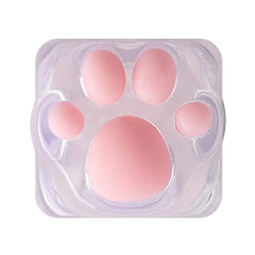SYA ZOMOPLUS Cute Keycaps,Novelty Cat-Claws Keycap 3D Model OEM Profile Keyboard Keycaps Custom Key Caps for Cherry MX Switches Mechanical Gaming Keyboard Catpaw ESC-Key Keycap(Translucent-1pcs) - color: Translucent-Version-1pcs
