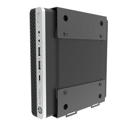 Wall Mount Compatible with HP EliteDesk, ProDesk, Mini Desktops - Steel Mount for Wall, Under Desk or VESA