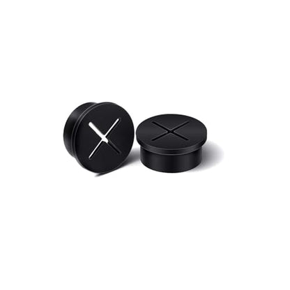 TuTuYa 10PCS Desk Grommet, Desk Grommet 1 Inch (25mm) Desk Cable Grommet Desk Cable Hole Covers with Hole Saw, Ideal Solution for Office and Home Table Cable - color: 1 Inch_25mm Black 10PCS