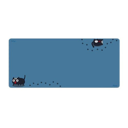 Pixio Mouse Pads - 36 x 16 inch XXL Deep Blue Cats Multifunctional Large Desk Mats for Gaming, Office, Desktop Anti-Slip Waterproof Washable Computer Mouse Mat - color: Blue Deep Blue Cats