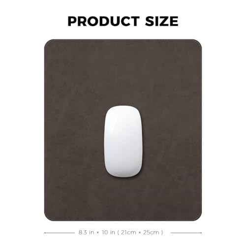 Smalll Premium PU Leather Desk Pad - Non-Slip Waterproof Mouse Pad with Stitched Edges Portable Size Mouse pad for Home Ofiice 9.8"x 8.3" S Dark Coffee - color: Dark Coffee, size: 9.8" x 8.3"