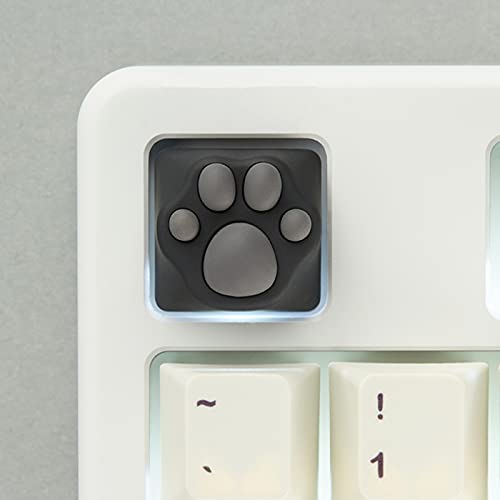 SYA ZOMOPLUS Cute Keycaps,Novelty Cat-Claws Keycap 3D Model OEM Profile Keyboard Keycaps Custom Key Caps for Cherry MX Switches Mechanical Gaming Keyboard Catpaw ESC-Key Keycap(BlackGray1pcs) - color: BlackGray-1pcs