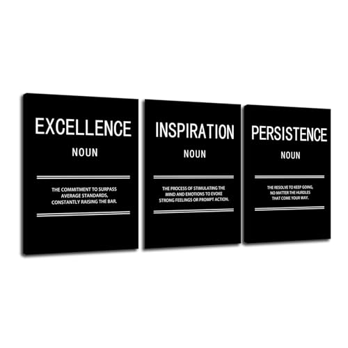 Inspirational Wall Art for Office Inspiration Excellence Persistence Motivational Creation Print Canvas Poster Painting Modern Inspiring Artwork for Home Living Room Stretched and Framed[36''Wx 16''H] - color: Inspirational-13, size: 16.00" x 36.00"