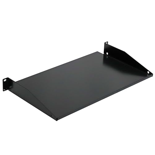 AEONS 1U Universal Server Shelf Rack Mount Cantilever Center Mount Shelf 19" Server -10“ Depth Fixed Server Rack Cabinet Solid Shelf Black 2-Pack - style: 1U-10" Solid