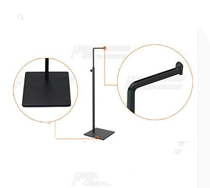 Adjustable Metal Handbag Rack Tabletop Handbag Purse Display Stand Single Hook Bag Stand Holder (Black) - color: Black, Silver, Mirror, White