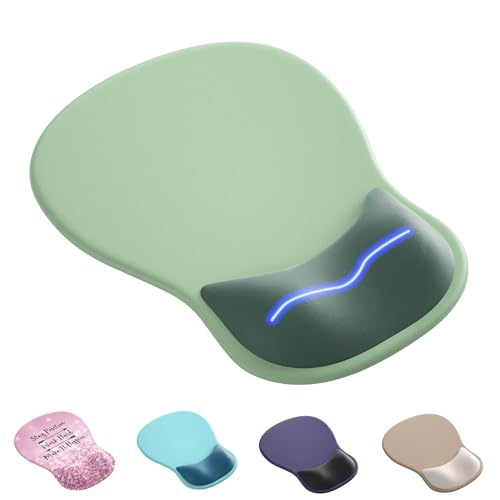 Ergonomic Mouse Pad with Wrist Rest,Cute Gel Mousepad Wrist Support - Small Mini Portable for Travel Mouse Pads for Desk Laptop,Computer,Office & Home Decor (Sage Green) - color: N-Sage Green