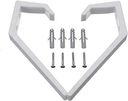 6PCS Helmet Holders Plastic Hanging Hooks Wall Mounted Hangers Hat Glove Bag Shoe Clothes Rack (White-6PC) - color: White-6PC