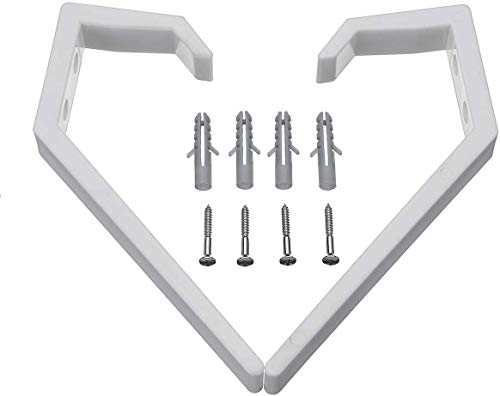 6PCS Helmet Holders Plastic Hanging Hooks Wall Mounted Hangers Hat Glove Bag Shoe Clothes Rack (White-6PC) - color: White-6PC
