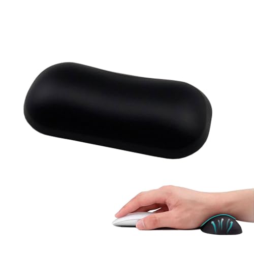 MXCOIRTP Wrist Rest for Mouse, Ergonomic Soft Silicone Wrist Cushion Support Pad, Mouse Wrist Pad with Non-Slip Base for Typing Pain Relief, Office, Home, Gaming, Computer, Black - color: Extended, Black