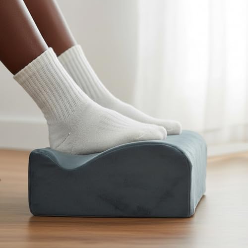 Foot Rest for Under Desk at Work, Ergonomic Footrest Multifunctional 3-Tier Foot Stool, Support Foot Pillow for Office Chair Gaming Chair Leg Elevation Pillow (Gray, One Size) - color: Gray