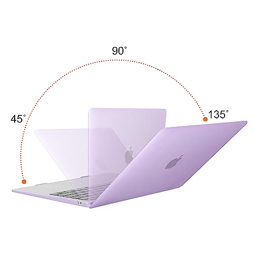 MOSISO Compatible with MacBook Air 13 inch Case M1 2021 2020 2019 2018 Release A2337 A2179 A1932 Touch ID, Plastic Hard Shell Cover&Keyboard Cover for MacBook Air 13.3 inch Case M1, Light Purple - color: Light Purple