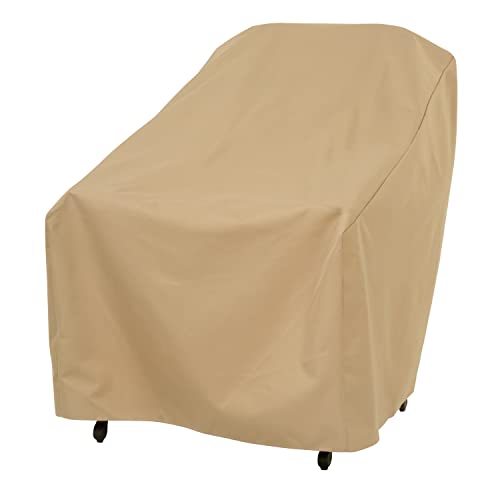 Modern Leisure Basics Patio Chair Cover - Weather-Resistant Fabric - Furniture Protection Perfect for Patio, Deck, and Porch - 27" L x 34" W x 31" H - Khaki - color: Khaki, size: 27" x 34" x 31", style: Chair