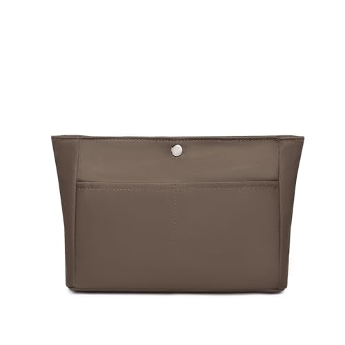 YONEBN waterproof Storage Bag Lightweight Large Capacity nylon Bag Inner Bag Handbag Organizer - color: Nylon/Brown