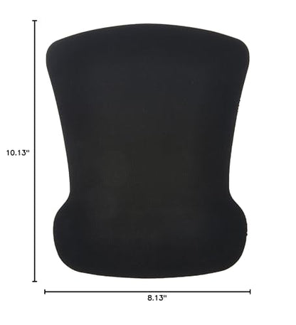 Amazon Basics Ergonomic Mouse Pad with Wrist Support for Pain Relief, Gel-Filled Cushion, Non-Slip Rubber Grip Base, 10.1 x 8.1 Inches, Black