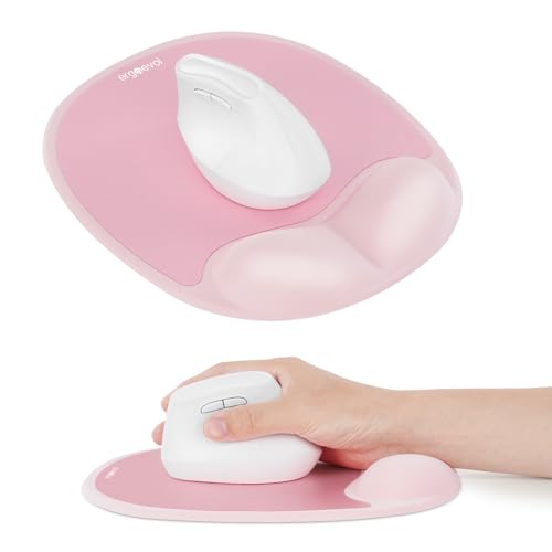 Ergonomic Mouse Pad with Wrist Rest & Elbow Support, Memory Foam Cushion, Non-Slip Base, Pain Relief for Office, Home & Gaming, Compatible with Vertical Ergonomic Mouse (Blush Pink) - color: Blush Pink
