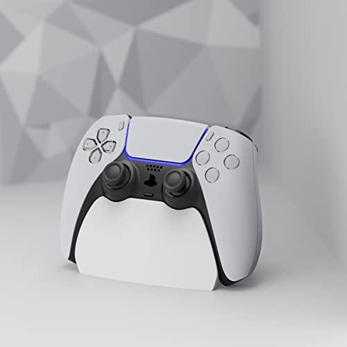 playvital 2 Pack Controller Display Stand for ps5, Gamepad Stand Desk Holder for ps5 Controller Accessories with Rubber Pads, White - color: White 2 set