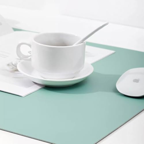 23.6" x 11.8" Non-Slip PU Leather Desk Pad Protector, Waterproof Mouse Pad Mat, Ultra Thin Laptop Writing Desk Blotter for Office and Home - color: Pink