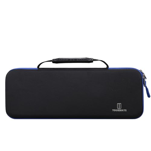 Tourmate Hard Storage Case for ASUS ROG II 96/Logitech K 585 Wireless Gaming Keyboard - Travel Case for RK ROYALKLUDGE RK98/RK96/N80/RK61,Aula F87/HERO 68/ S98 Pro(Only Box) (Black & Blue) - color: Black & Blue