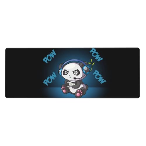 Cute Cartoon Panda Mouse Pad Large Gaming Mousepad Non-Slip Rubber Base Keyboard Mouse Mat for Laptop Keyboard Desktop 31.5 x 11.8 inch - color: Cute Cartoon Panda