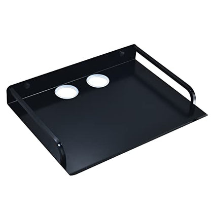 HNVNER Floating Shelf for TV Components, Wall Mounted Projector Shelf Metal Entertainment Center Shelves for Router, Modem, Cable Boxe, Game Console, DVD Player, HiFi Receiver (1PCS, 12" x 10") - color: 1 Layer-large-1pcs