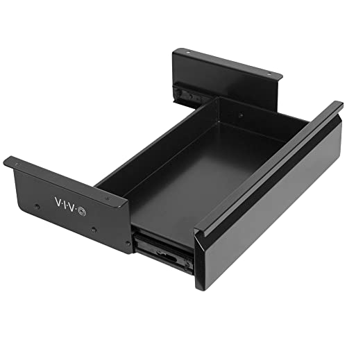 VIVO Black 16 x 9 inch Under Desk Slide Out Drawer, DESK-AC03A-B | No Shell, Sturdy Steel Design, Under Desk Storage, Workstation Organizer for Home Office, Holds 11 lbs - color: Black, size: 16 Inch