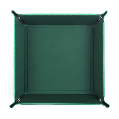 Valet Tray Desktop Storage Organizer – Vegan Leather Catchall Tray Bedside Vanity Tray Nightstand Caddy Holder for Remote Controller, Watch, Keys, Phone, Wallet, Coin, Jewelry, Midnight Green - color: Midnight Green
