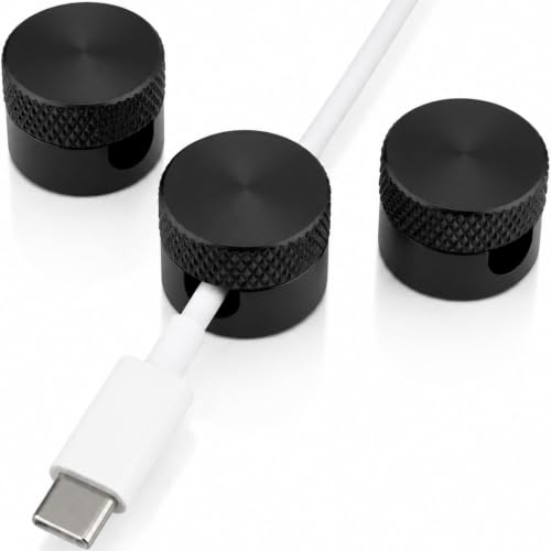 3PCS Premium Cord Holder for Nightstand, Computer Cord Organizer for Desk, Appliance Cord Organizers, Stick-On Cable Clip for Charger, Laptop, USB, Headphones, Wire Management Set, Black - color: Black